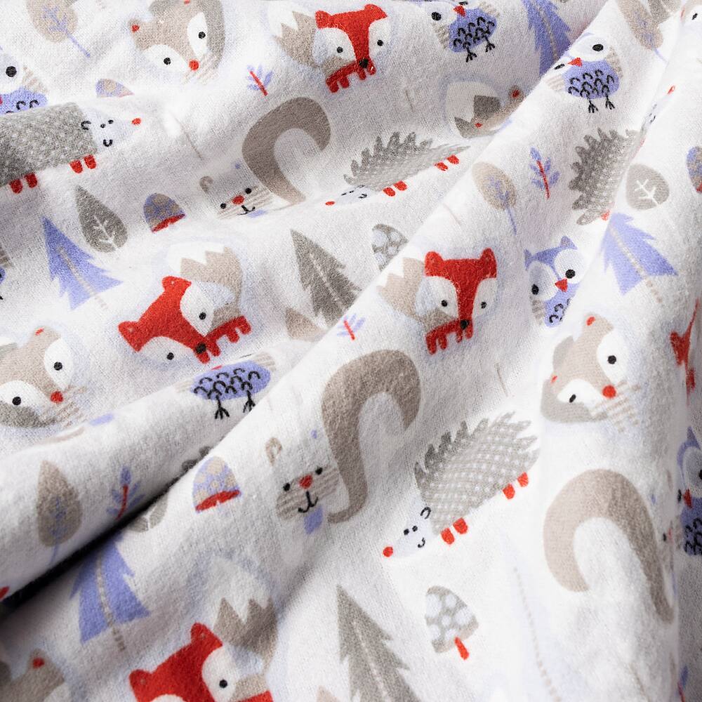 Best Buy: Trend Lab Flannel Fitted Crib Sheet Lilac Winter Forest 102737