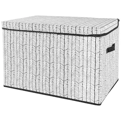 Front. Sammy & Lou - Herringbone Felt Toy Box by Sammy & Lou.