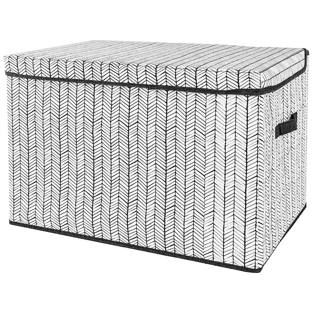 Front. Sammy & Lou - Herringbone Felt Toy Box by Sammy & Lou.