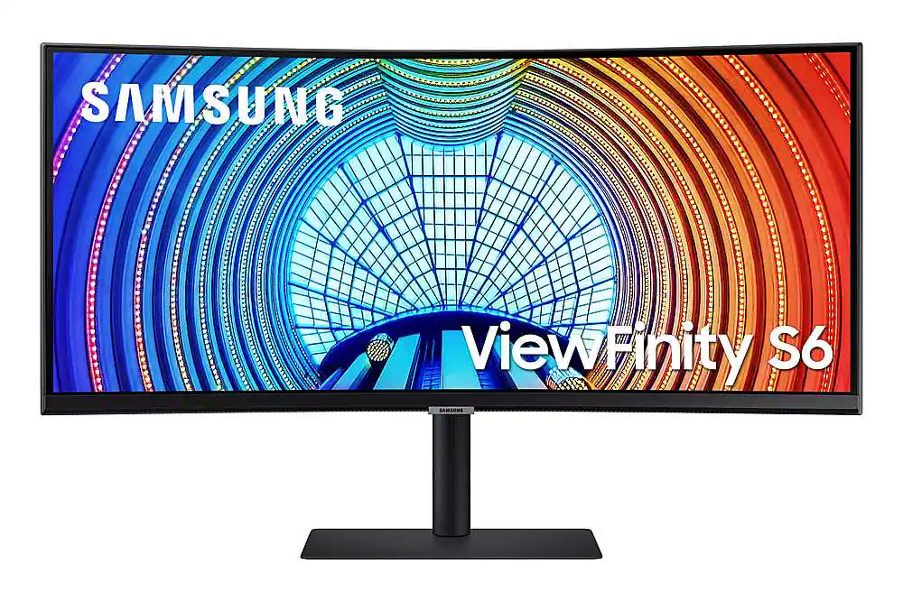 Samsung - ViewFinity S65UA 34" LED Curved Ultra-WQHD FreeSync Monitor with HDR10 (USB Type-C, HDMI, DisplayPort, LAN, USB) - Black