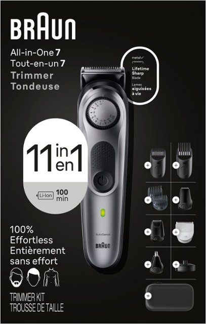 Atlas Bourgondië weten Braun Series 7 7420 All-In-One Style Kit, 11-in-1 Grooming Kit with Beard  Trimmer & More Silver AiO7420 - Best Buy