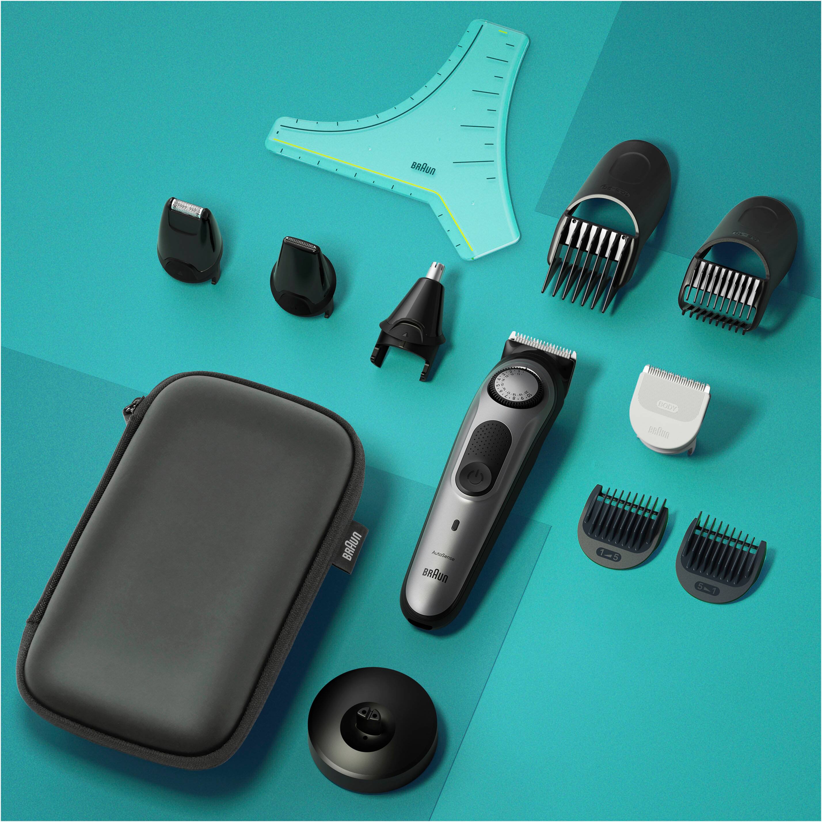 Alt View 14. Braun - Series 7 7420 All-In-One Style Kit, 11-in-1 Grooming Kit with Beard Trimmer & More - Silver.