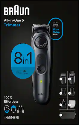 Braun - Series 5 5470 All-In-One Style Kit, 8-in-1 Grooming Kit with Beard Trimmer & More - Black