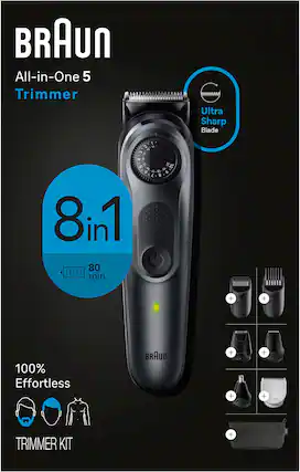 Alt View 12. Braun - Series 5 5470 All-In-One Style Kit, 8-in-1 Grooming Kit with Beard Trimmer & More - Black.