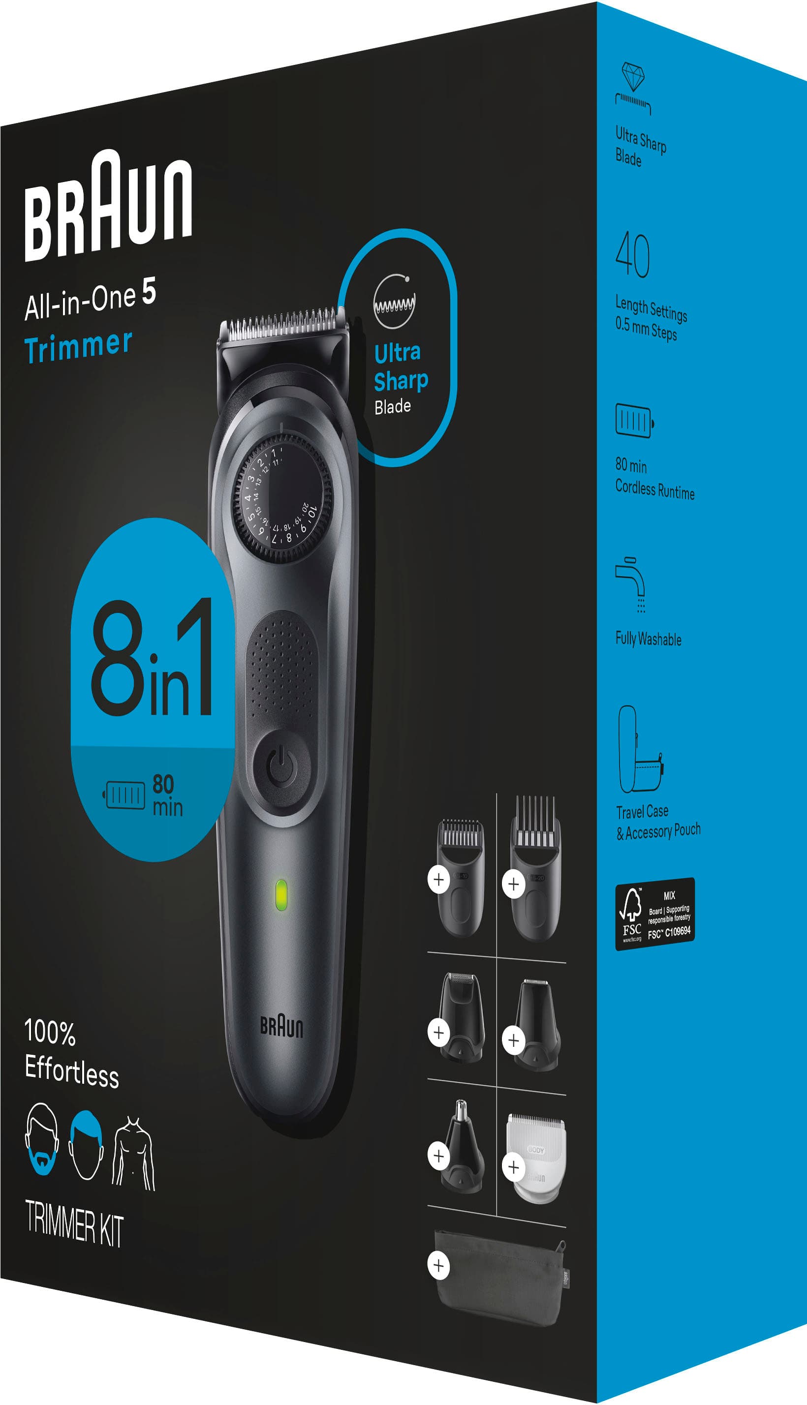 Alt View 13. Braun - Series 5 5470 All-In-One Style Kit, 8-in-1 Grooming Kit with Beard Trimmer & More - Black.