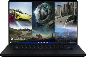 ASUS - ROG Zephyrus 16" 240Hz Gaming Laptop QHD - Intel 13th Gen Core i9 with 16GB Memory - NVIDIA GeForce RTX 4070 - 1TB SSD - Off Black - Front_Zoom