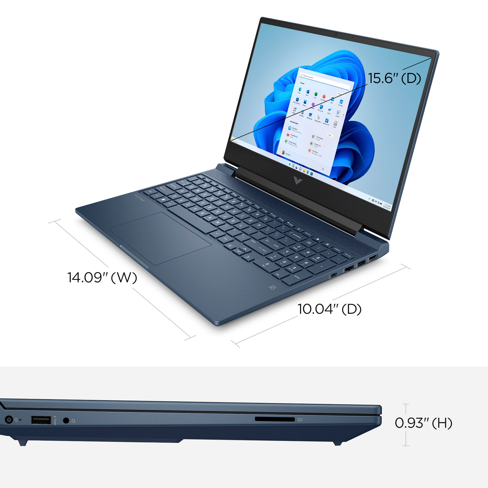HP - Victus 15.6 Full HD 144Hz Gaming Laptop - Intel Core i5-13420H - 8GB Memory - NVIDIA GeForce RTX 3050 - 512GB SSD - Performance Blue