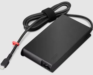 Lenovo - ThinkPad 135W 1m USB Type C-to-AC for ThinkPad devices - Black - Front_Zoom