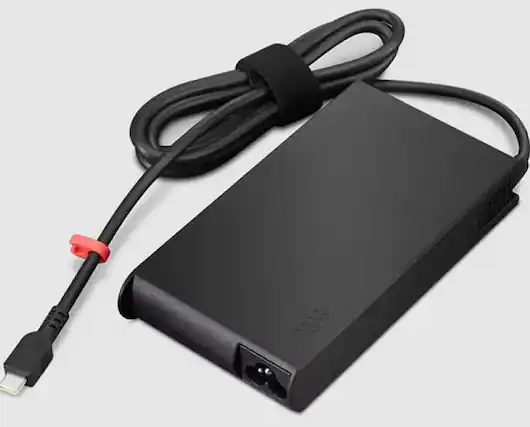 Front. Lenovo - ThinkPad 135W 1m USB Type C-to-AC for ThinkPad devices - Black.