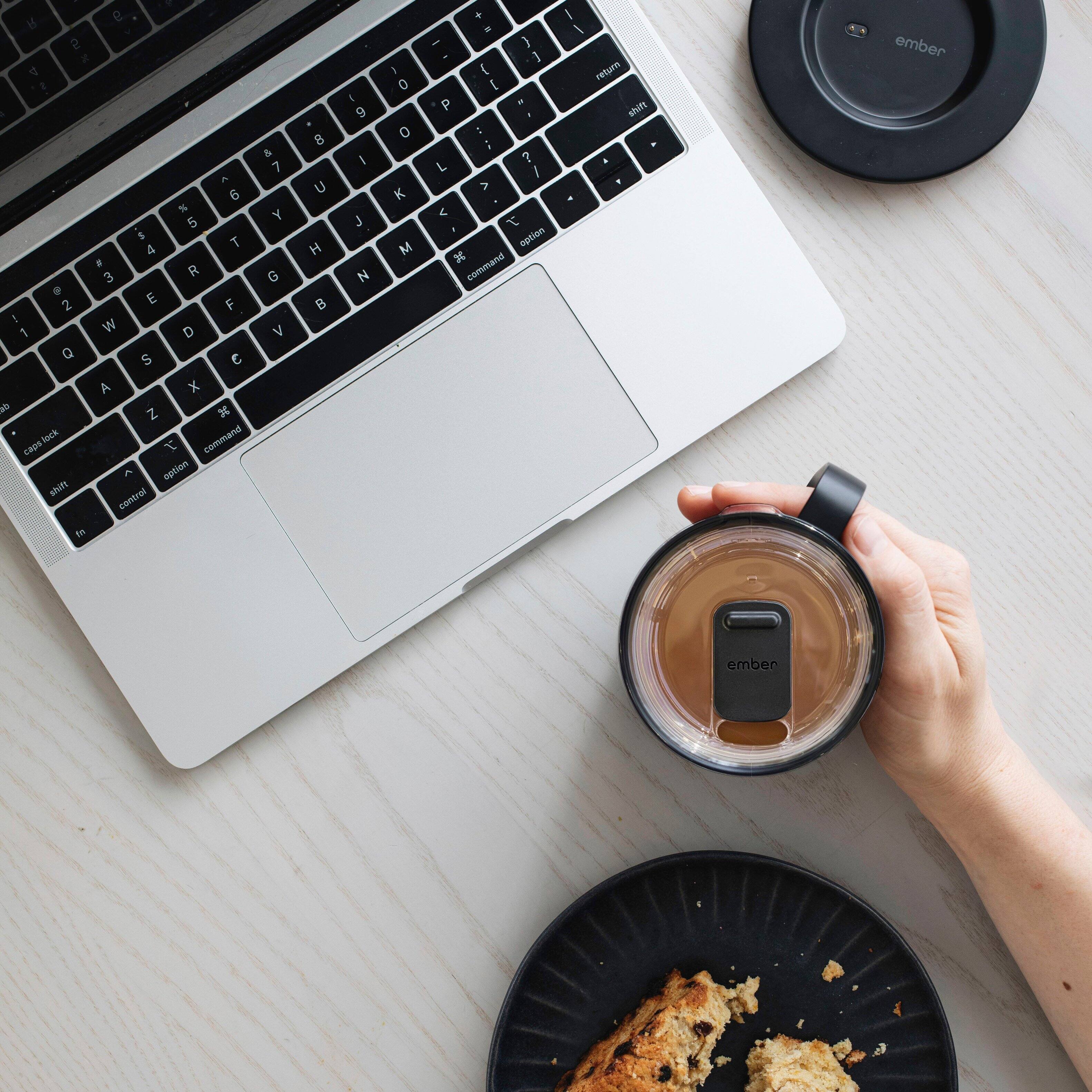 Left. Ember - Sliding Lid, 14 oz - Clear.