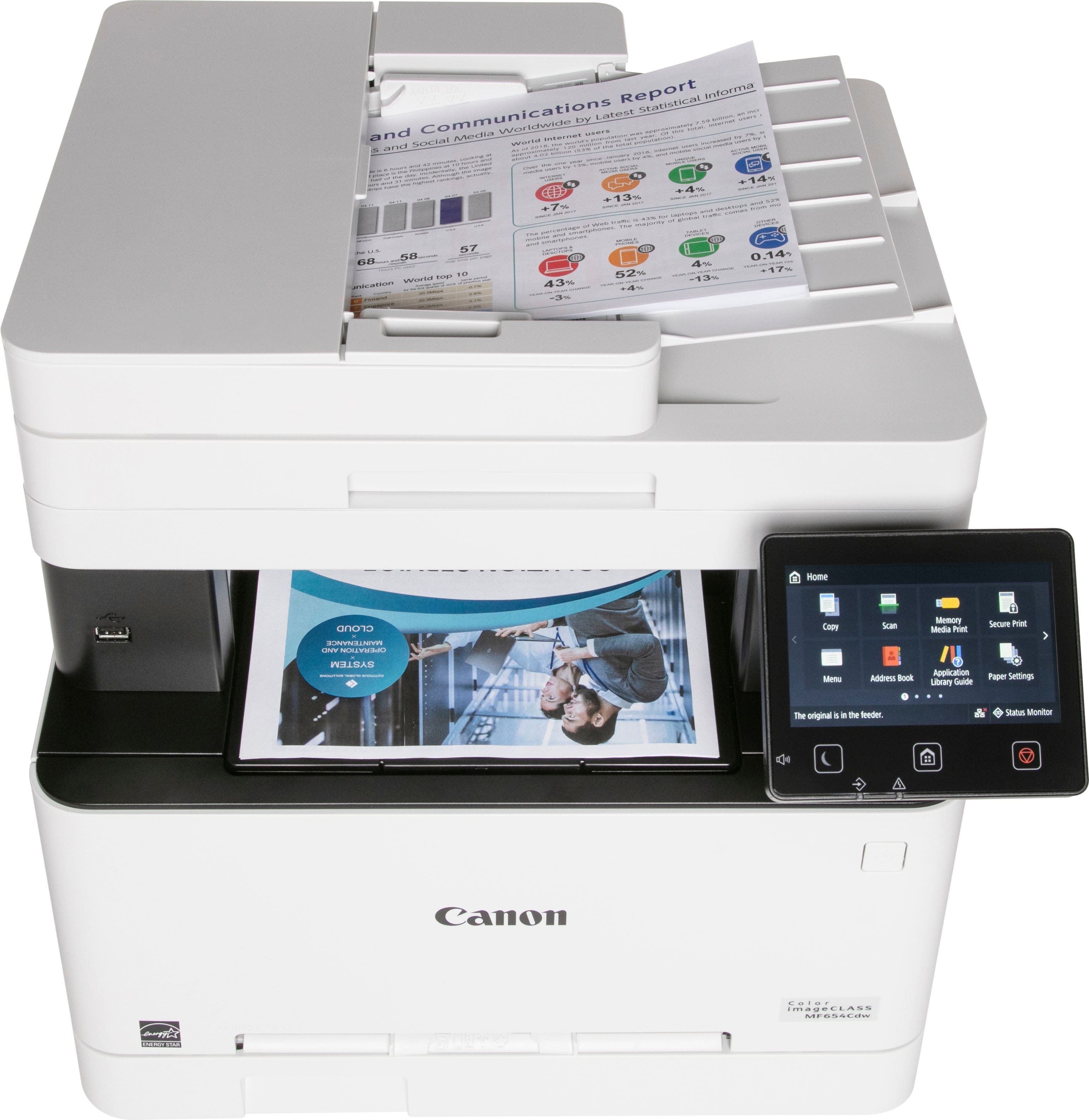 Alt View 17. Canon - imageCLASS MF654Cdw Wireless Color All-In-One Laser Printer - White.