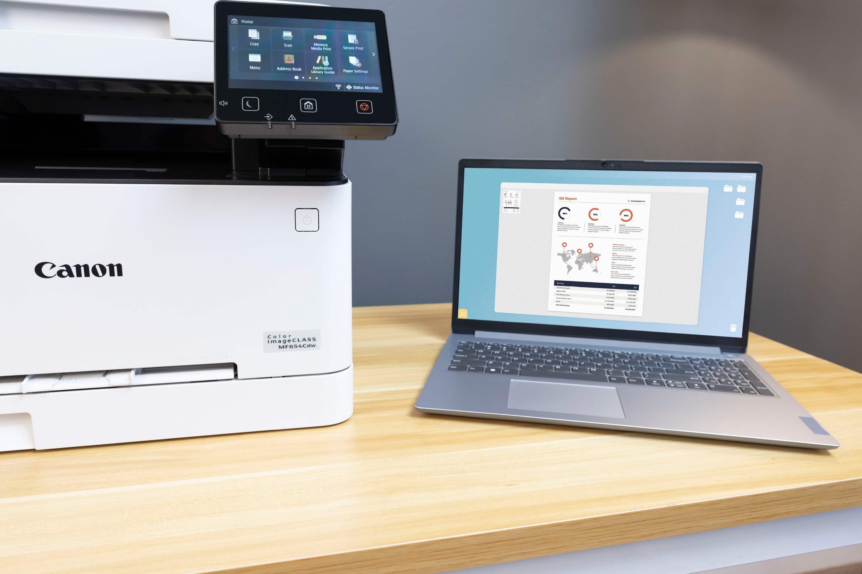 Alt View 19. Canon - imageCLASS MF654Cdw Wireless Color All-In-One Laser Printer - White.