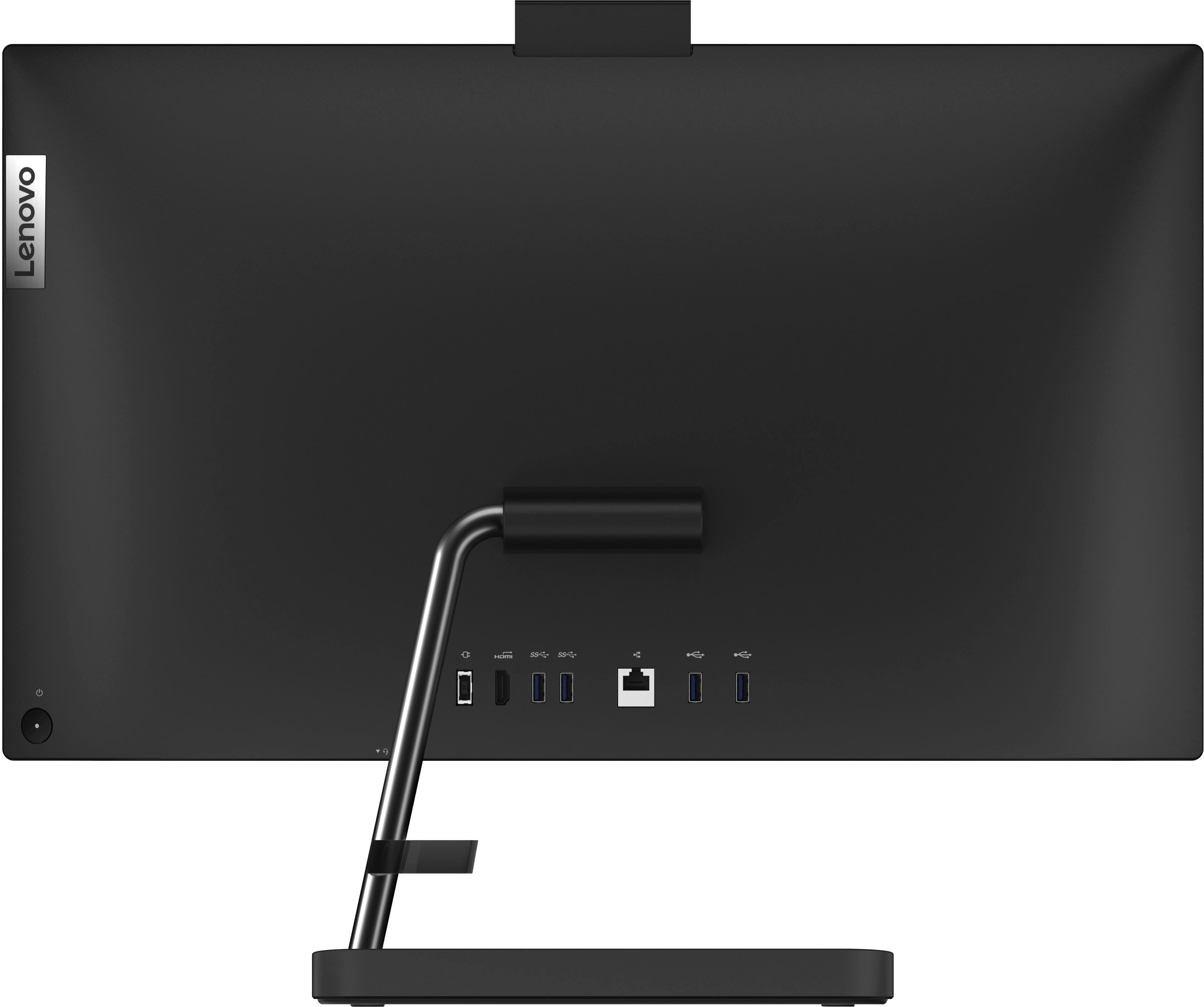 Back. Lenovo - IdeaCentre AIO 3i 24" Touch-Screen All-In-One - Intel Core i3 - 8GB Memory - 256GB Solid State Drive - Black.
