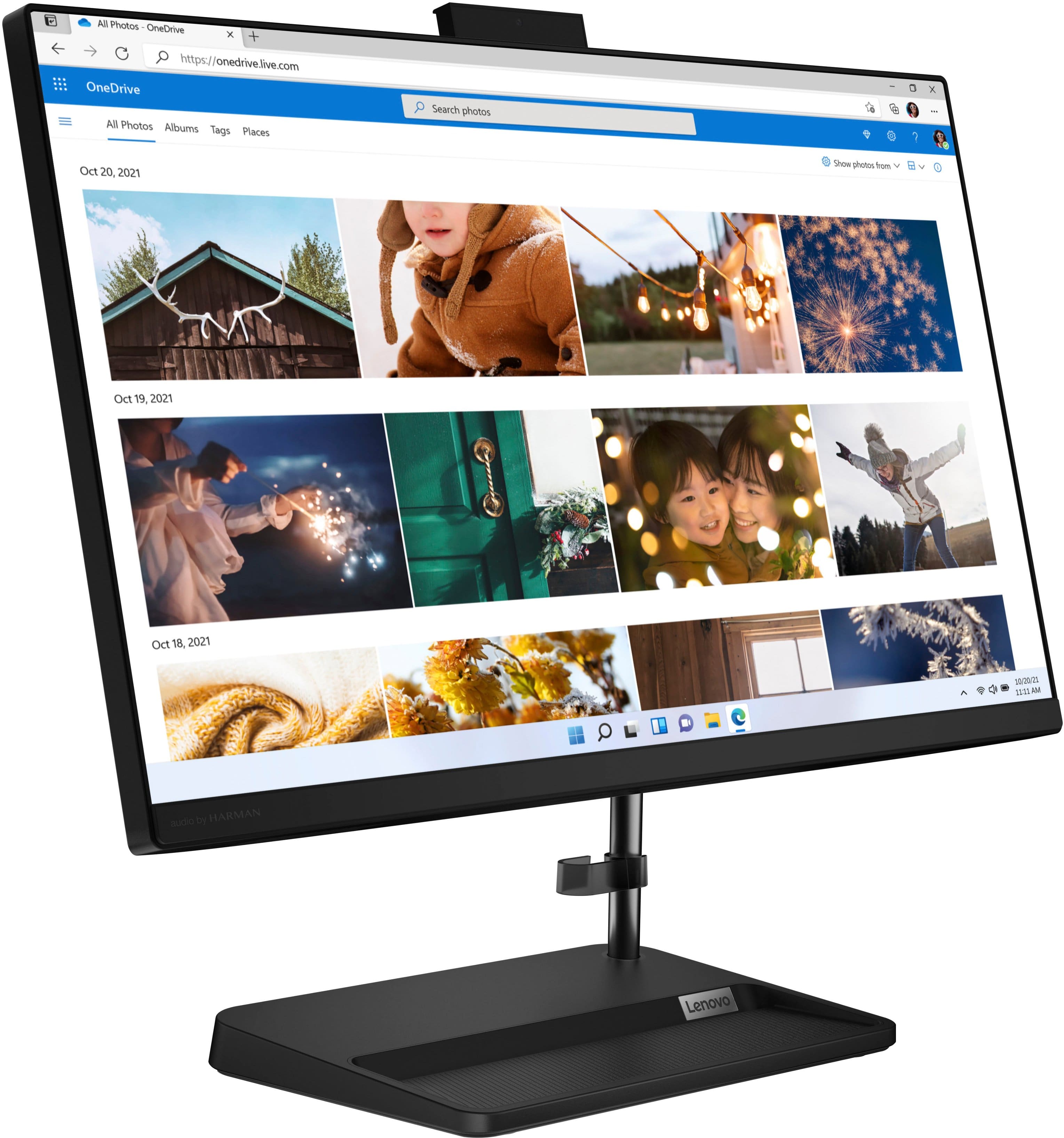 Angle. Lenovo - IdeaCentre AIO 3i 24" Touch-Screen All-In-One - Intel Core i3 - 8GB Memory - 256GB Solid State Drive - Black.