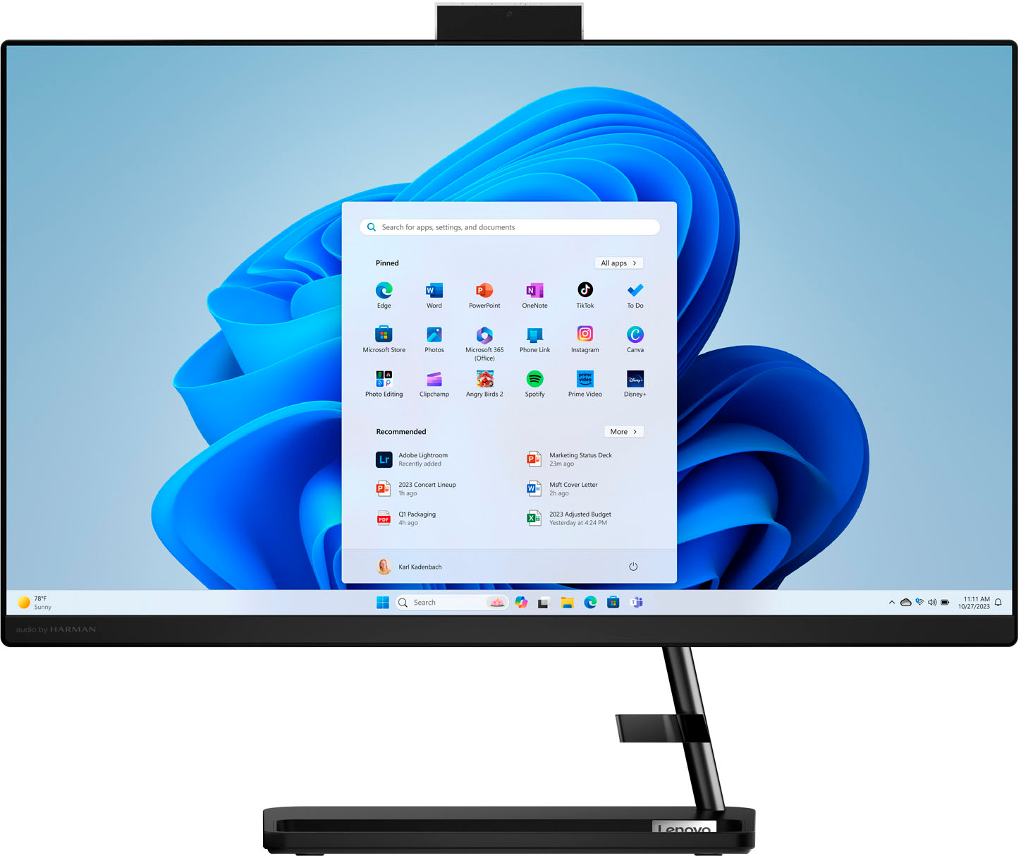 Best Buy: Lenovo 23.8 Touch-Screen All-In-One Computer Intel Core