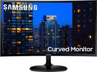 Samsung - 390C Series 27" LED Curved FHD AMD FreeSync Monitor (HDMI, VGA) - Black - Front_Zoom