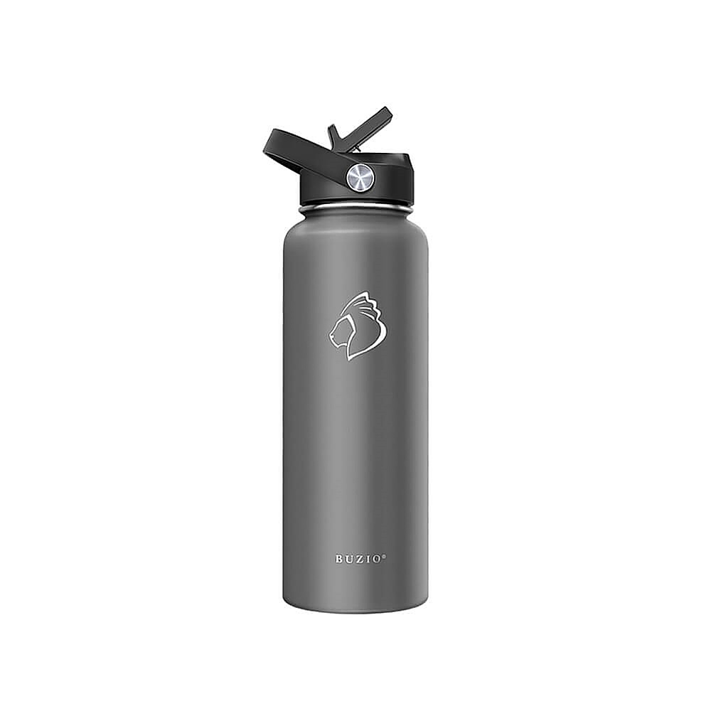Buzio Duet Series Insulated 40 oz Water Bottle with Straw Lid and Flex Lid  Gray B1BW102 - Best Buy