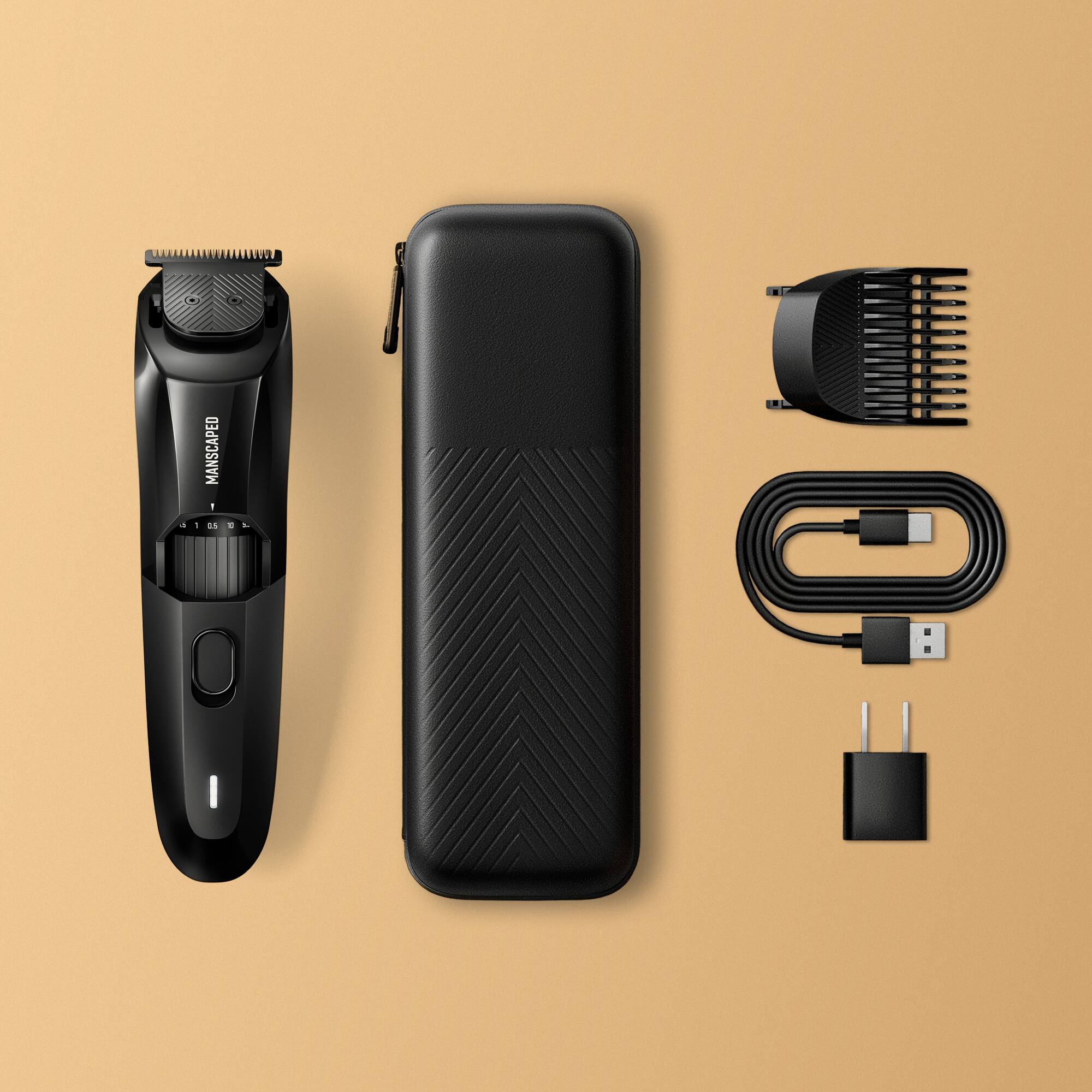 Alt View 14. Manscaped - The Beard Hedger Rechargeable Wet/Dry Hair Trimmer - BLACK.
