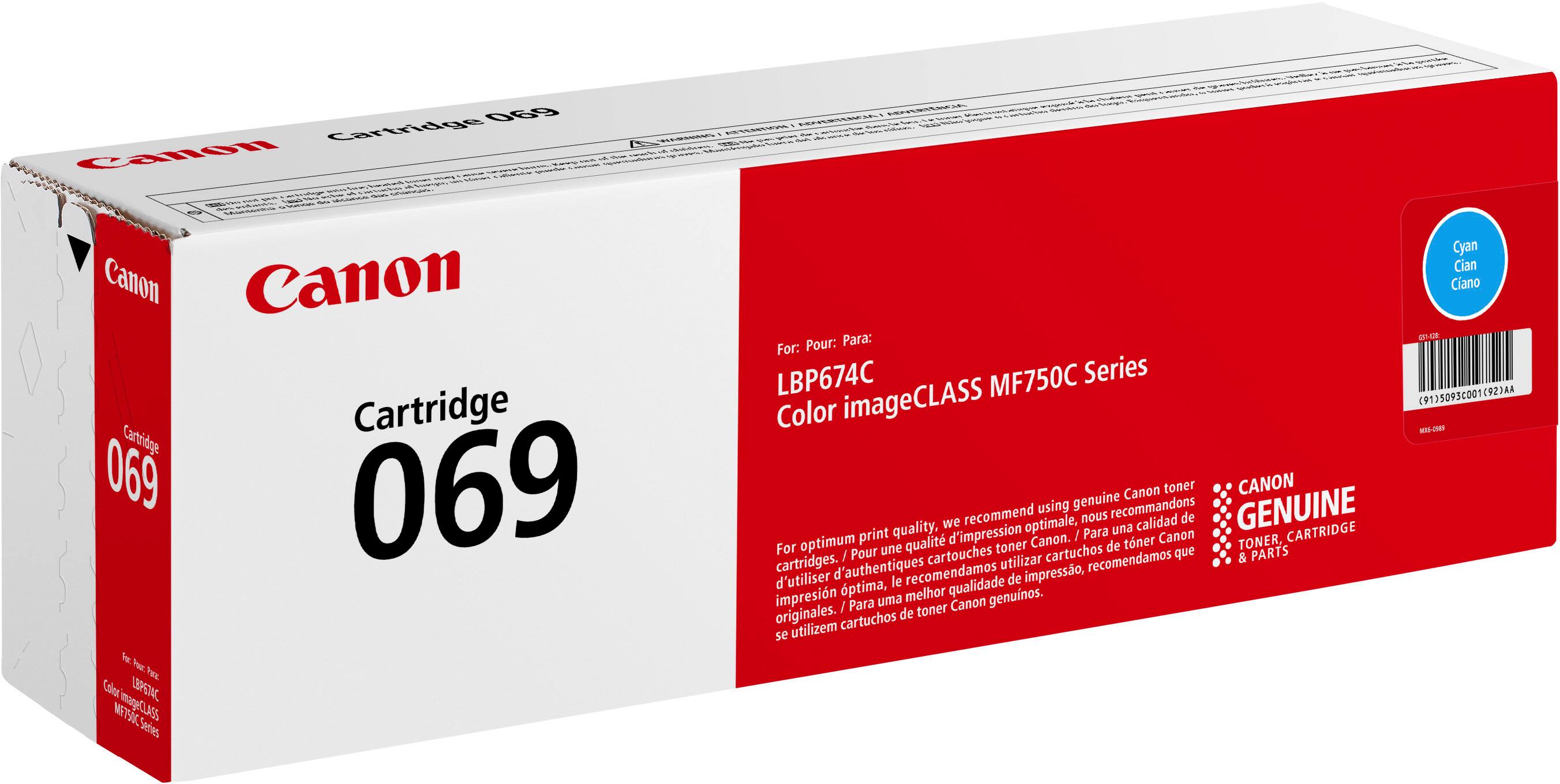 Alt View 1. Canon - Toner 069 Standard Capacity Toner Cartridge - Cyan.
