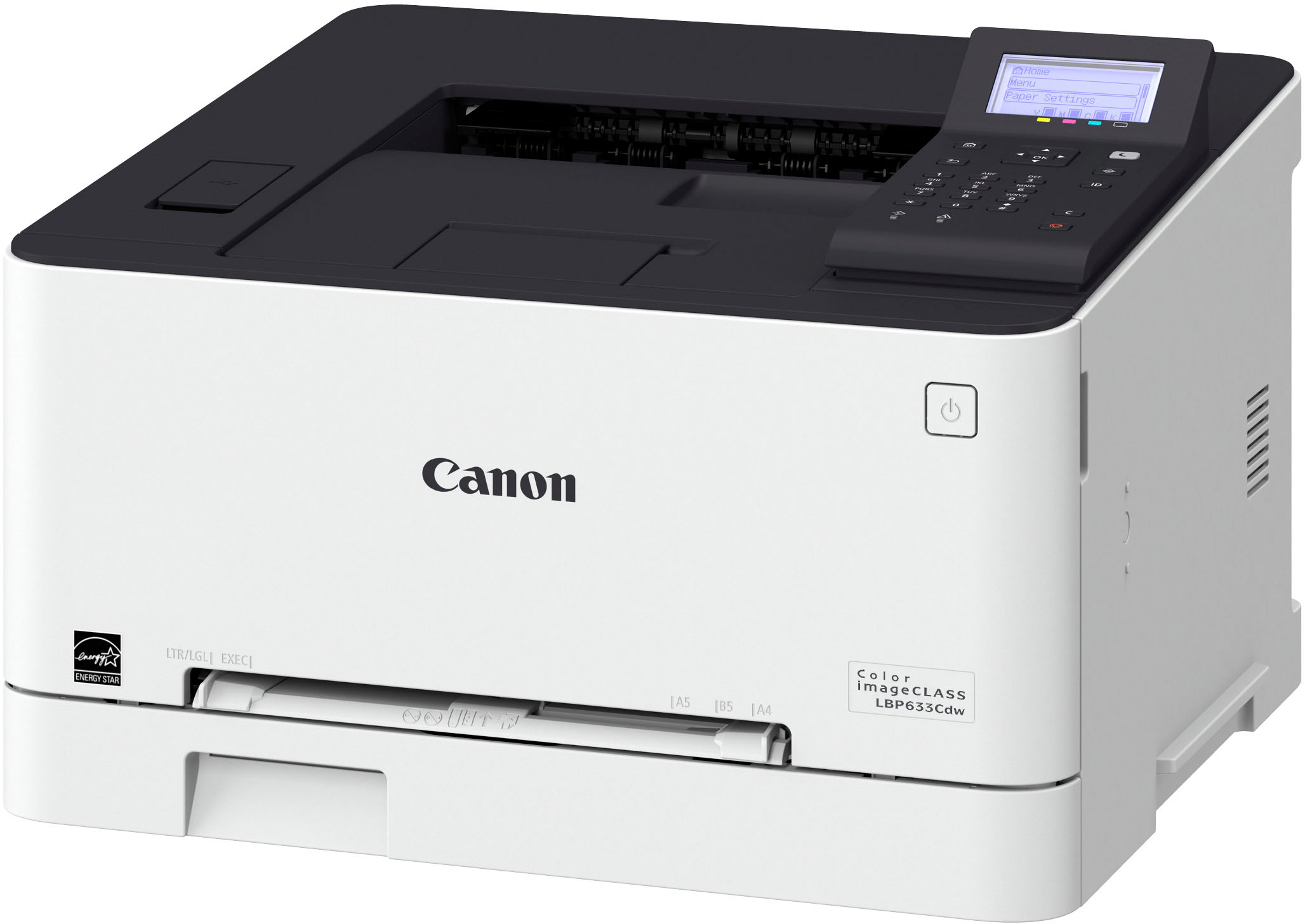 Angle View: Canon - imageCLASS LBP633Cdw Wireless Color Laser Printer - White