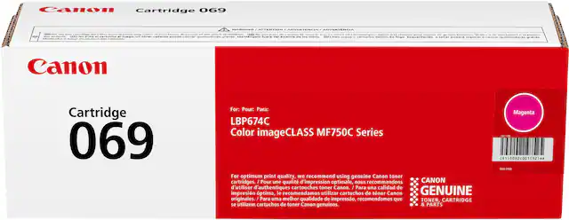 Front. Canon - Toner 069 Standard Capacity Toner Cartridge - Magenta.