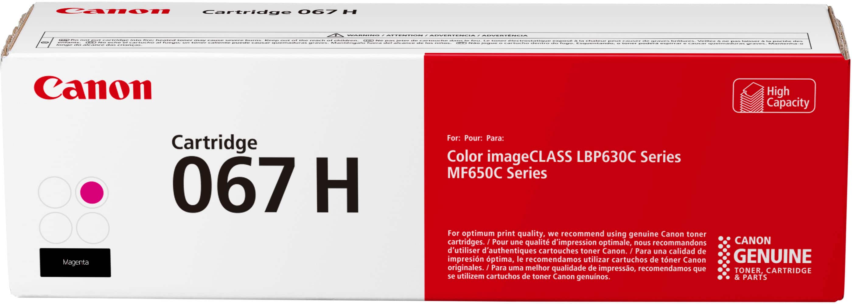 Front. Canon - Toner 067 XL High Yield Toner Cartridge - Magenta.