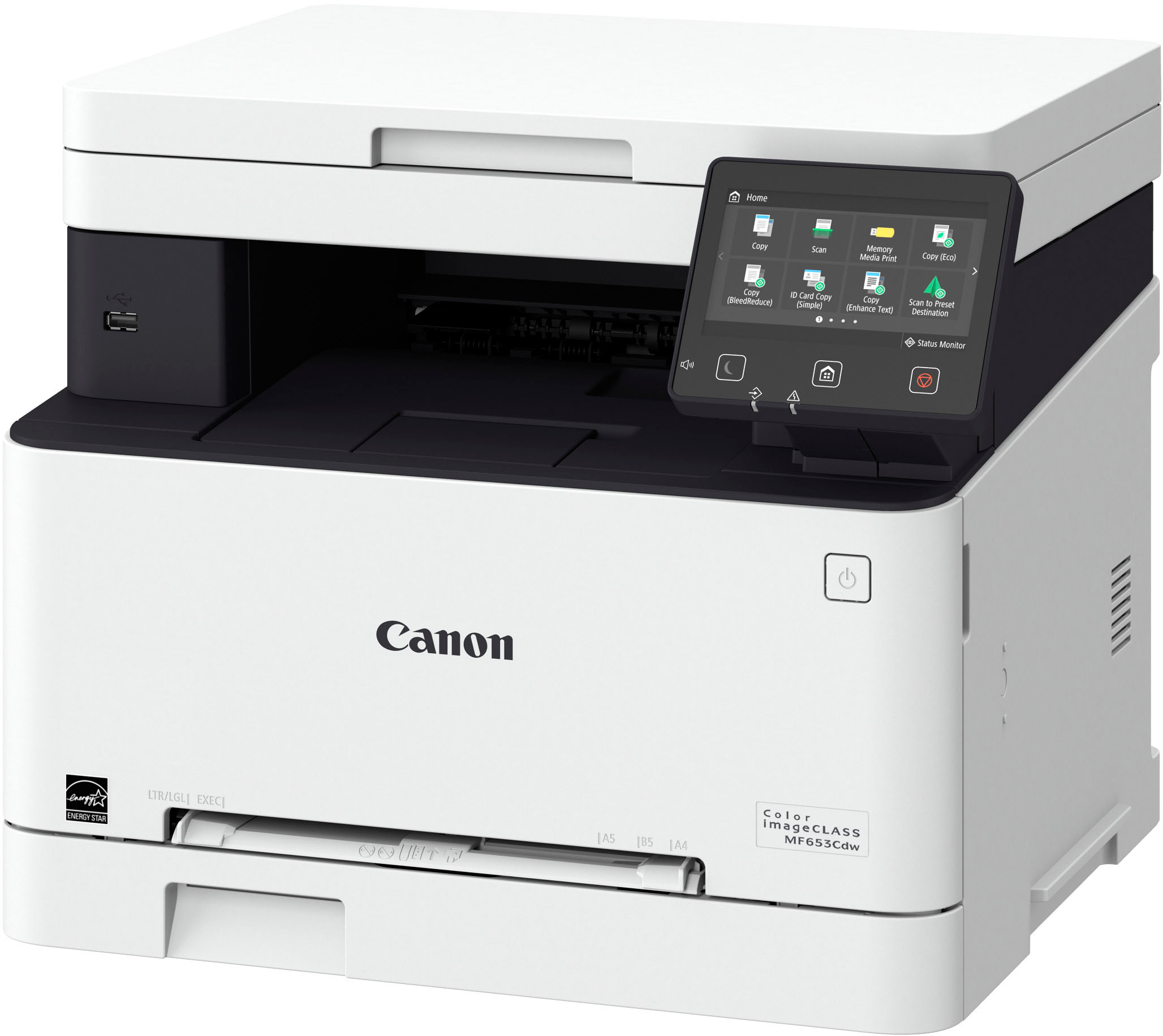 Angle View: Canon - imageCLASS MF264dw Wireless Black-and-White All-In-One Laser Printer - Black