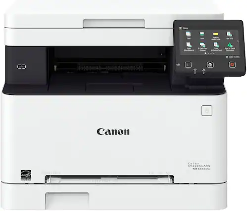Front. Canon - imageCLASS MF653Cdw Wireless Color All-In-One Laser Printer - White.