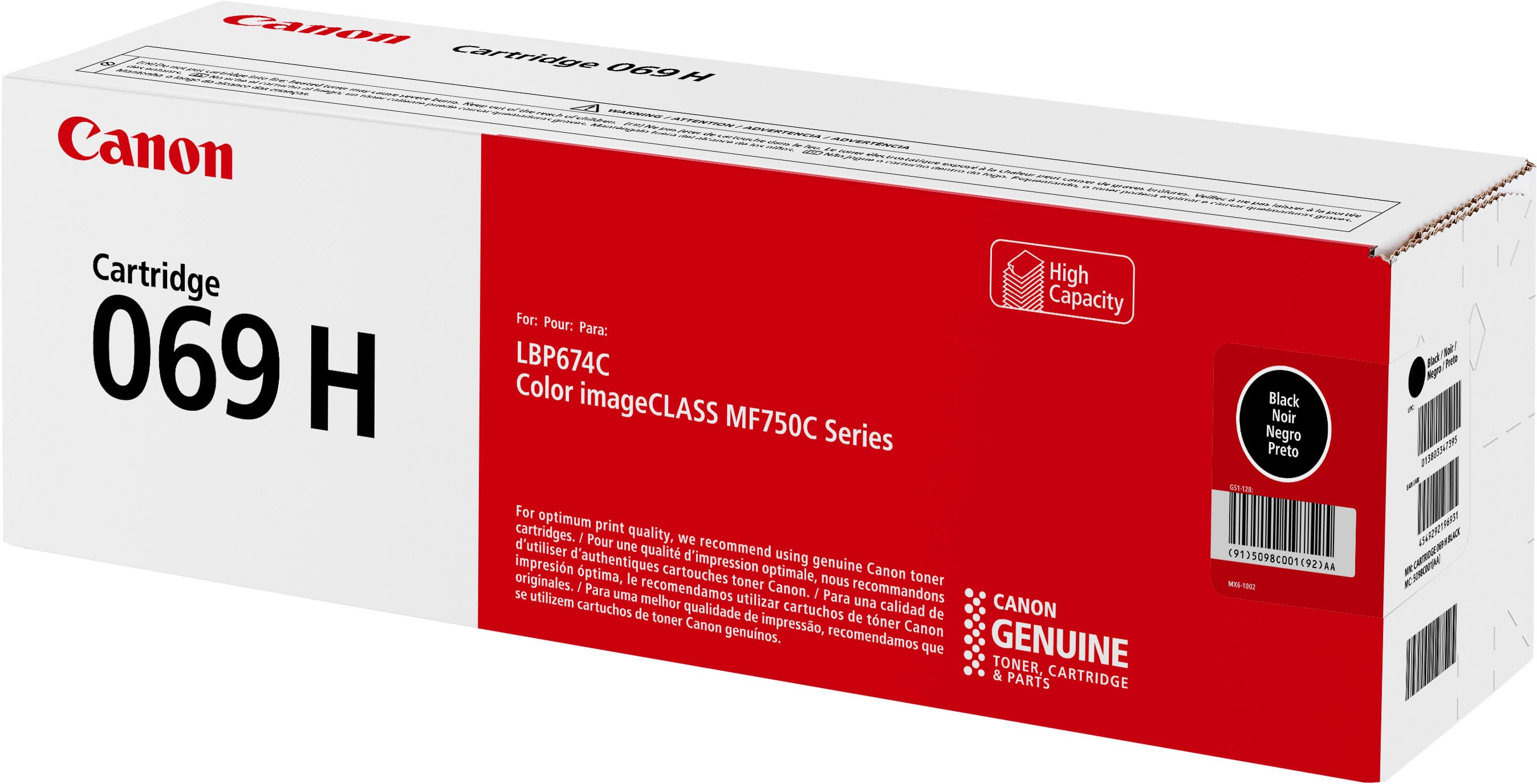 Alt View 11. Canon - Toner 069 XL High Yield Toner Cartridge - Black.