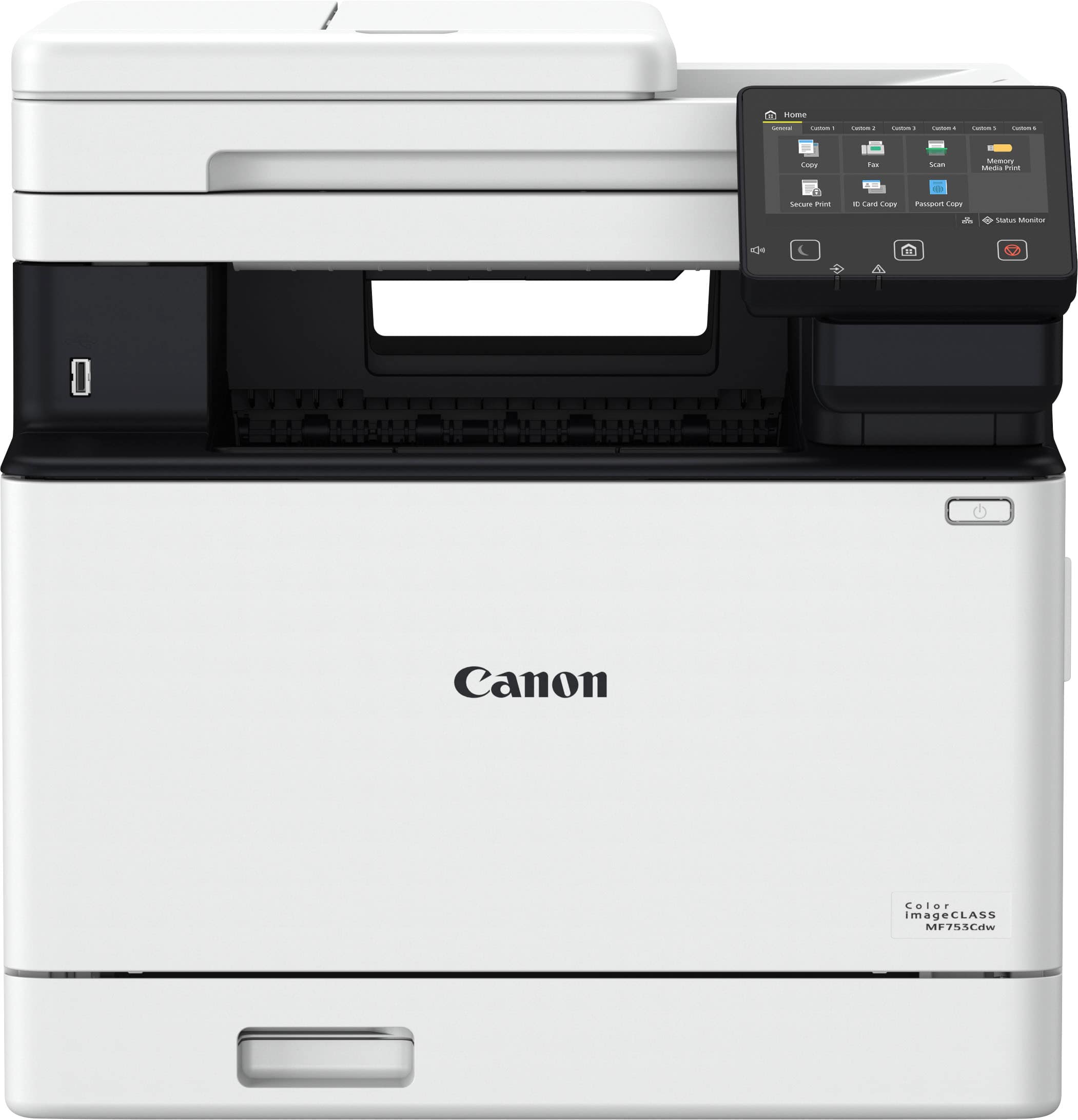 Front. Canon - imageCLASS MF753Cdw Wireless Color All-In-One Laser Printer with Fax - White.
