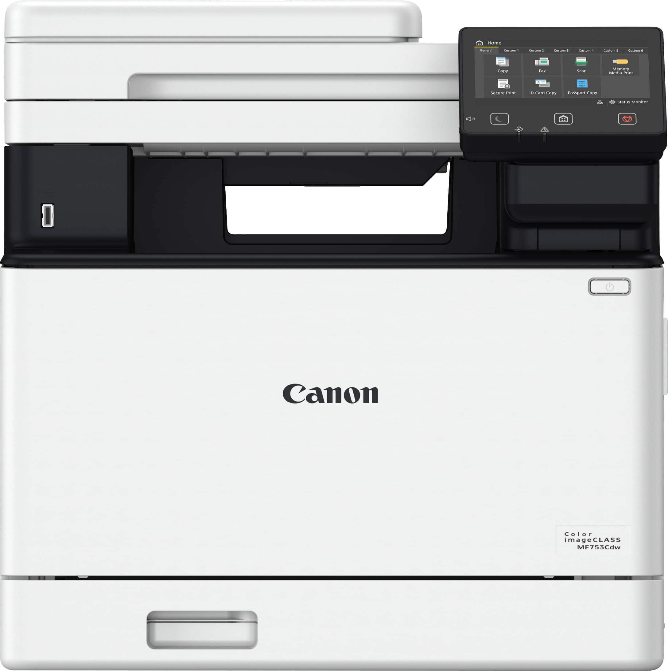 Left. Canon - imageCLASS MF753Cdw Wireless Color All-In-One Laser Printer with Fax - White.