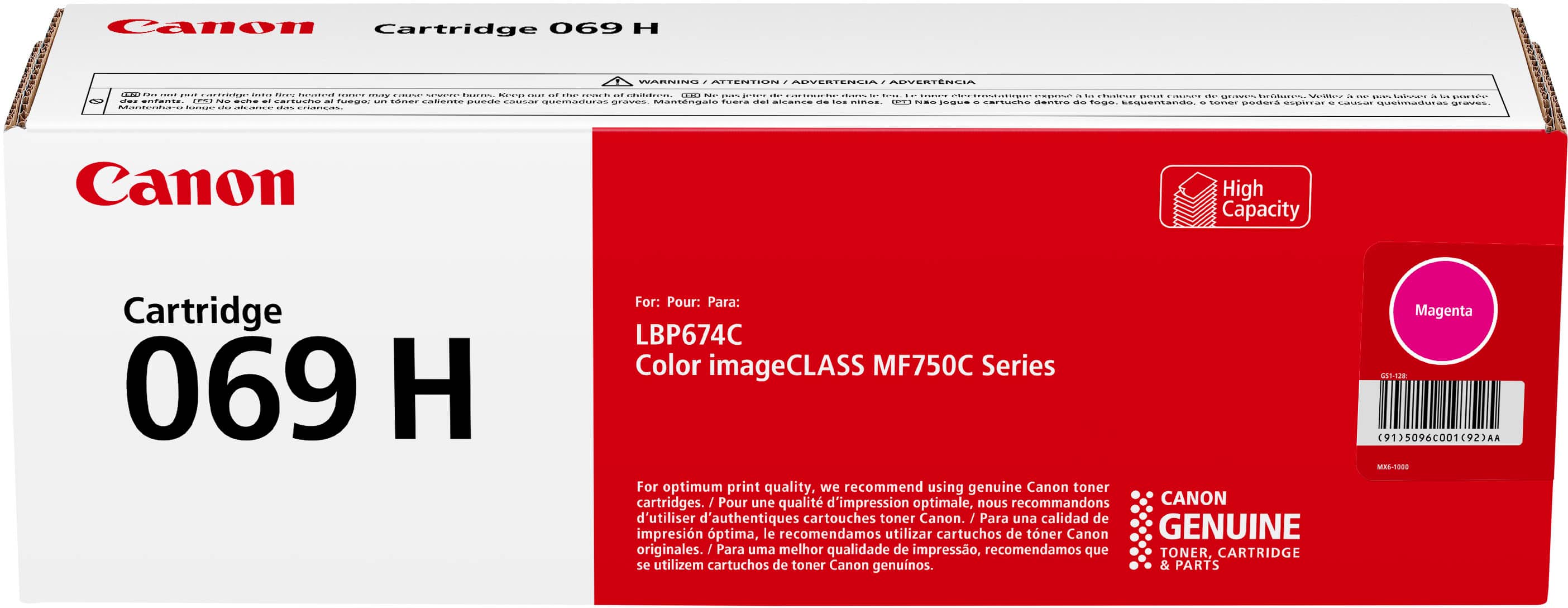 Canon - Toner 069 XL High Yield Toner Cartridge - Magenta - Front_Zoom