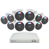 Swann - 16 Channel, 10 Enforcer 1080P 1-Way Audio Cameras, Indoor/Outdoor, 1TB DVR Security System with Analytics - Black - Front_Zoom