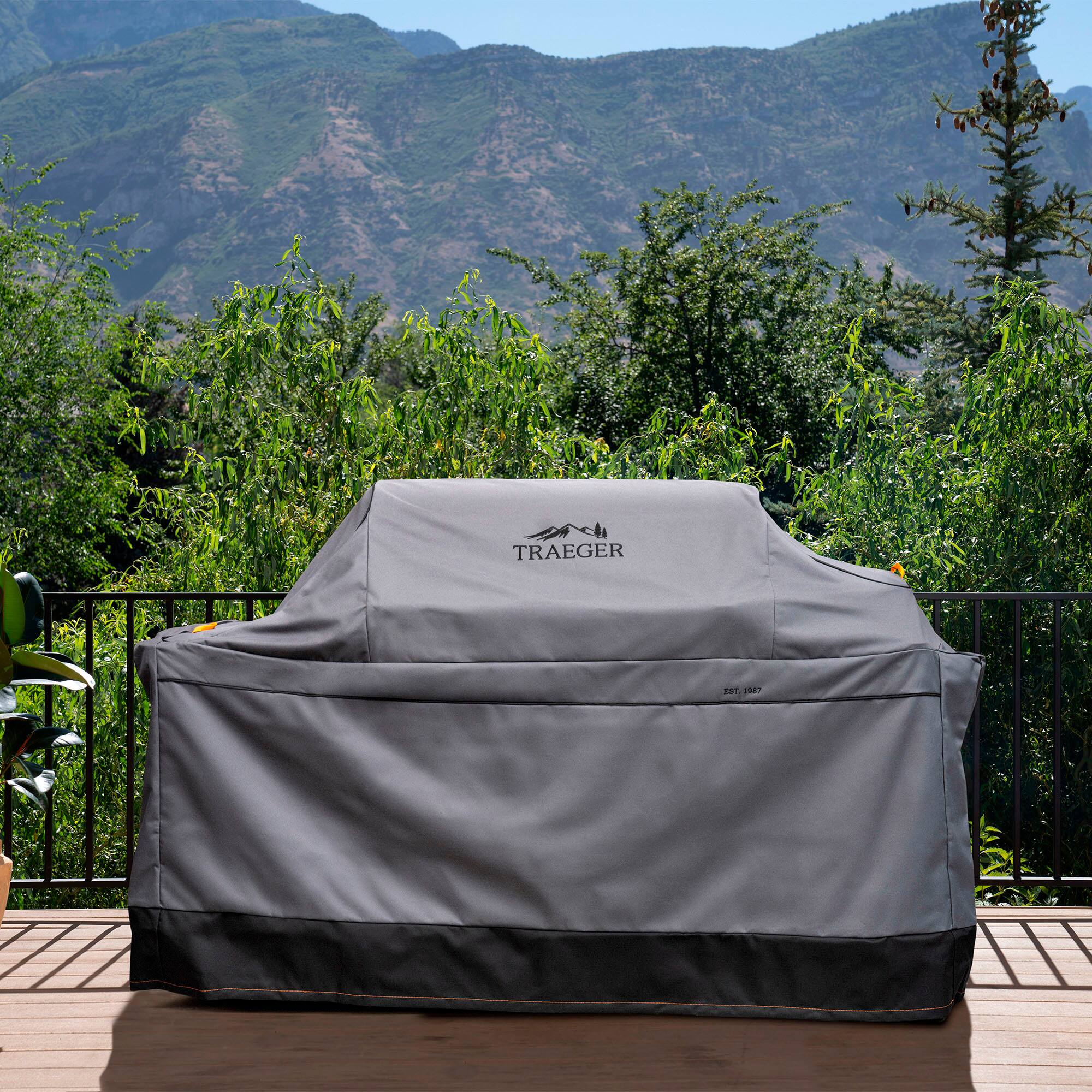 Alt View 13. Traeger Grills - Full Length Grill Cover - Ironwood XL - Gray.