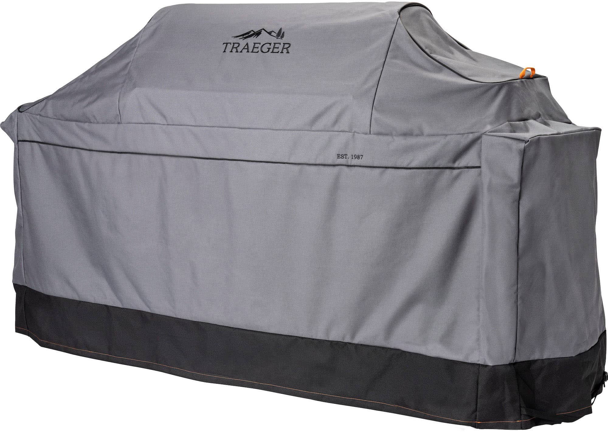 Left. Traeger Grills - Full Length Grill Cover - Ironwood XL - Gray.