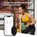 Smart Recognition of Strength Training Exercises:
The image showcases a woman wearing a smart watch and holding a dumbbell while performing a strength training exercise. The watch is displaying the muscles used and the primary and secondary muscles engaged during the exercise. The woman is also using a cell phone, which might be tracking her workout progress or providing additional information about her exercise routine. The scene emphasizes the importance of tracking and monitoring physical activity to improve overall fitness and health.