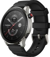 Amazfit GTR 4 Smartwatch 36.2mm Aluminum Alloy - Black - Front_Zoom