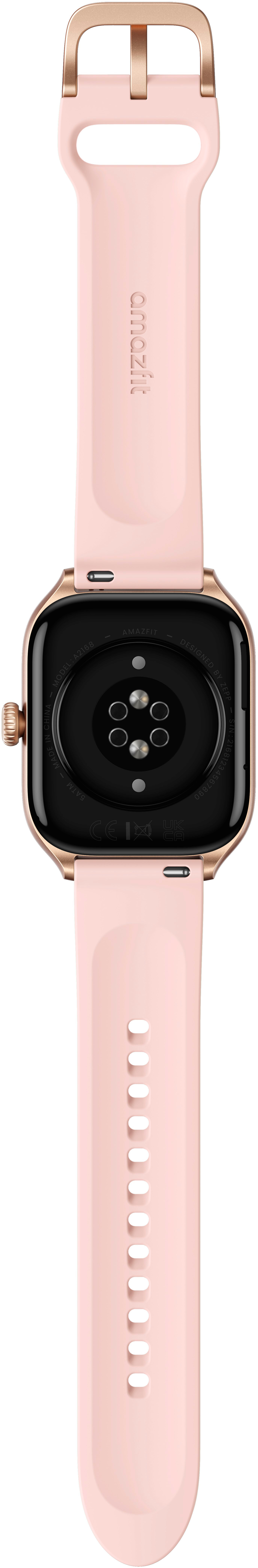 Smartwatch Amazfit Fashion GTS 4 1.75 caja black, malla rosebud pink de  fluoroelastómero A2168