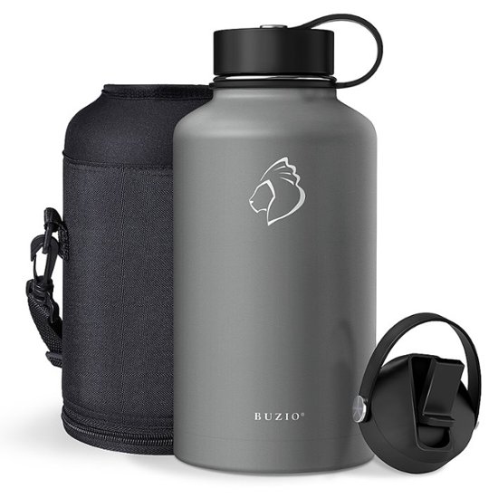 Buzio Duet Series Insulated 64 oz Water Bottle with Straw Lid and Flex Lid  Gray B1BW103 - Best Buy