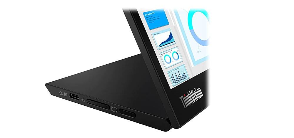 Alt View 15. Lenovo - ThinkVision M14d 14" IPS LCD Monitor (USB-C) - Raven Black.