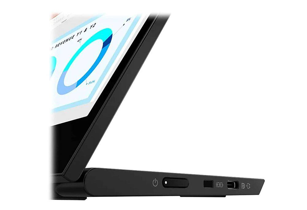 Alt View 16. Lenovo - ThinkVision M14d 14" IPS LCD Monitor (USB-C) - Raven Black.