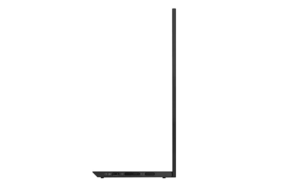 Left. Lenovo - ThinkVision M14d 14" IPS LCD Monitor (USB-C) - Raven Black.