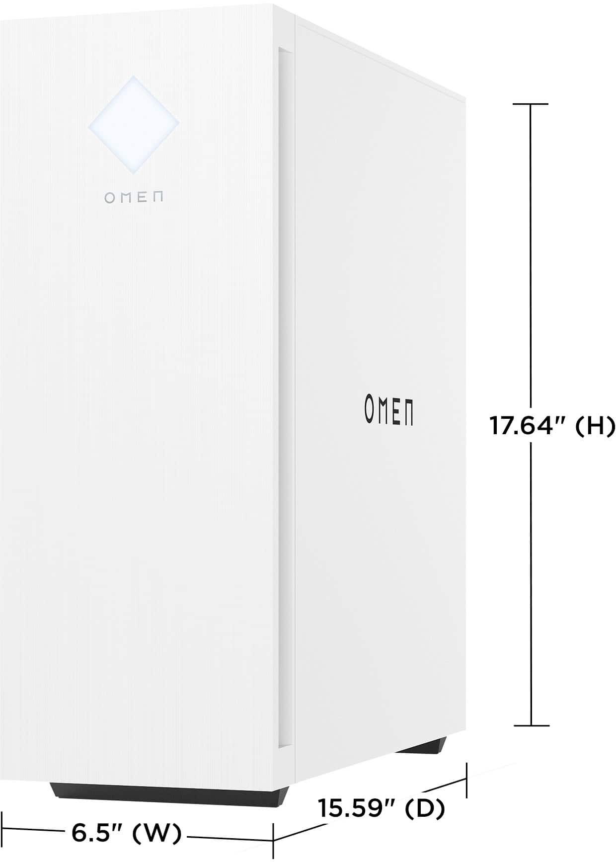 Back. HP OMEN - 25L Gaming Desktop - Intel Core i3-13100F - 8GB DDR5 Memory - NVIDIA GeForce GTX 1660 SUPER - 512GB SSD - White.