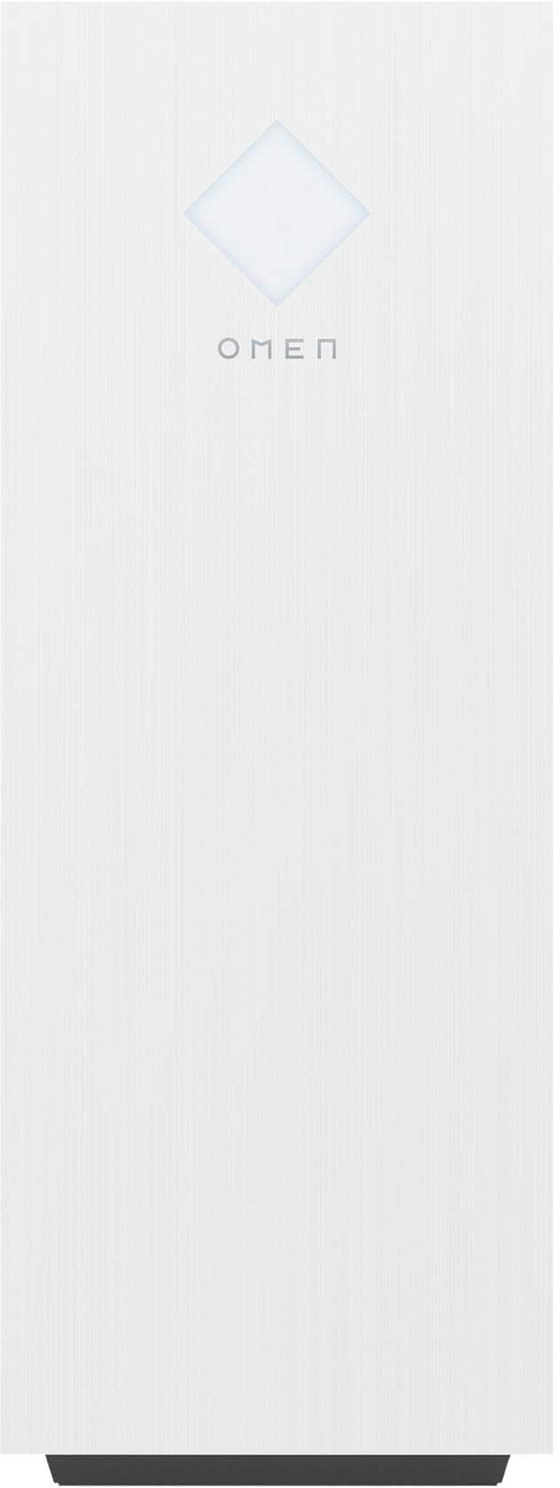 Left. HP OMEN - 25L Gaming Desktop - Intel Core i3-13100F - 8GB DDR5 Memory - NVIDIA GeForce GTX 1660 SUPER - 512GB SSD - White.