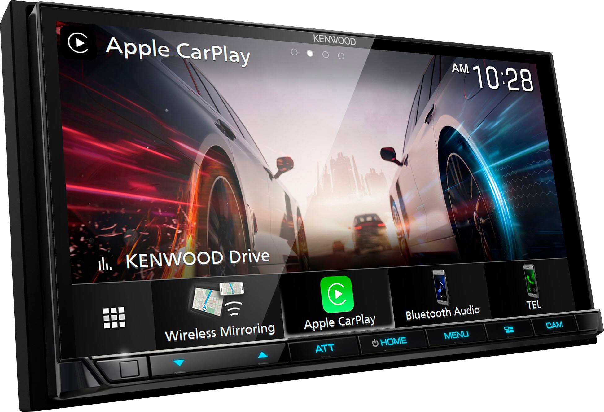 Angle. Kenwood - 6.8" - Android Auto & Apple CarPlay - Built-in Bluetooth - In-Dash Digital Media Receiver with Maestro Compatibility - Black.