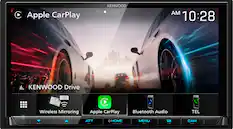Front. Kenwood - 6.8" - Android Auto & Apple CarPlay - Built-in Bluetooth - In-Dash Digital Media Receiver with Maestro Compatibility - Black.