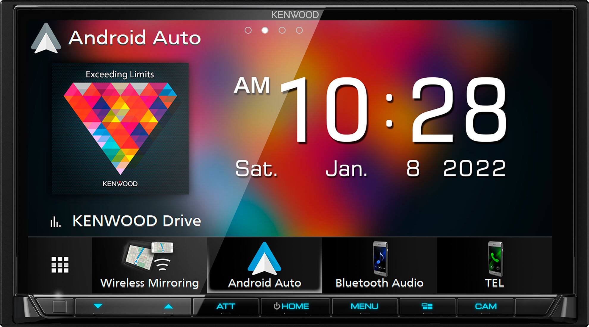 Alt View 13. Kenwood - 6.8" - Android Auto & Apple CarPlay - Built-in Bluetooth - In-Dash Digital Media Receiver with Maestro Compatibility - Black.