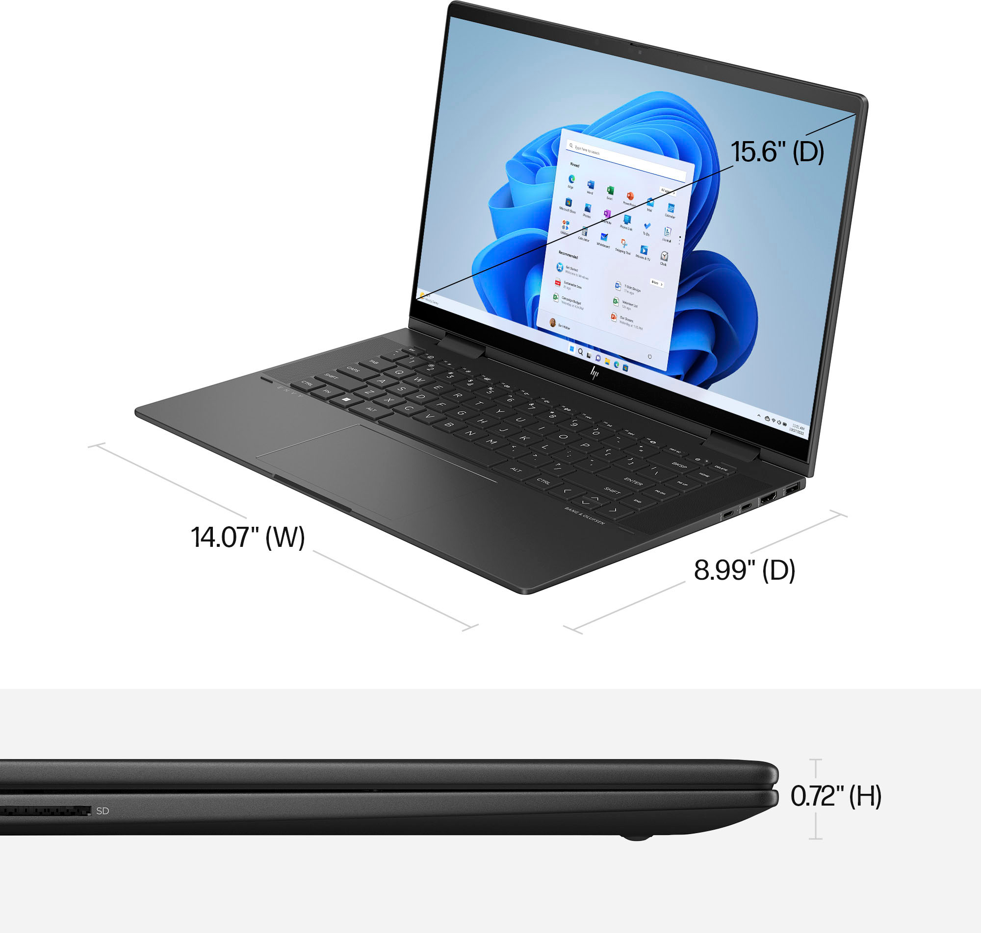 HP Envy 2-in-1 15.6 Full HD Touch-Screen Laptop AMD Ryzen 7 7730U 16GB  Memory 512GB SSD Nightfall Black 15-fh0023dx - Best Buy