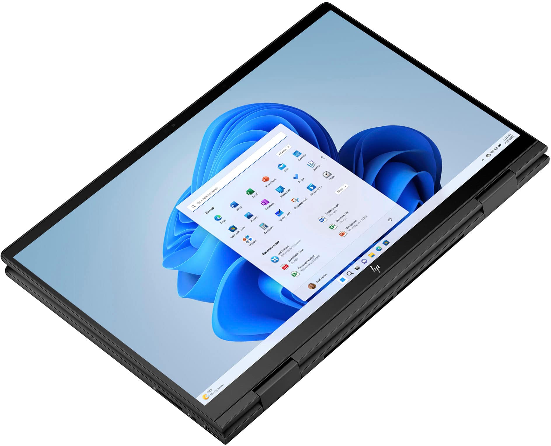 Alt View 4. HP - Envy 2-in-1 15.6" Full HD Touch-Screen Laptop - AMD Ryzen 7 7730U - 16GB Memory - 512GB SSD - Nightfall Black.