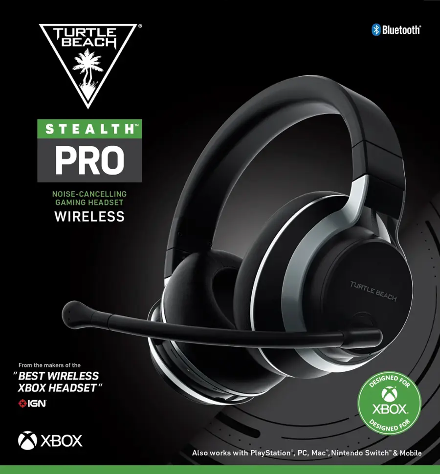 Alt View 24. Turtle Beach - Stealth Pro Xbox Edition Wireless Noise-Cancelling Gaming Headset for Xbox, PS5, PS4, Switch, and PC - Dual Batteries - Black.